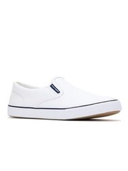 Womens/Ladies Byanca Canvas / Suede Slip On Shoe - White Canvas - White Canvas