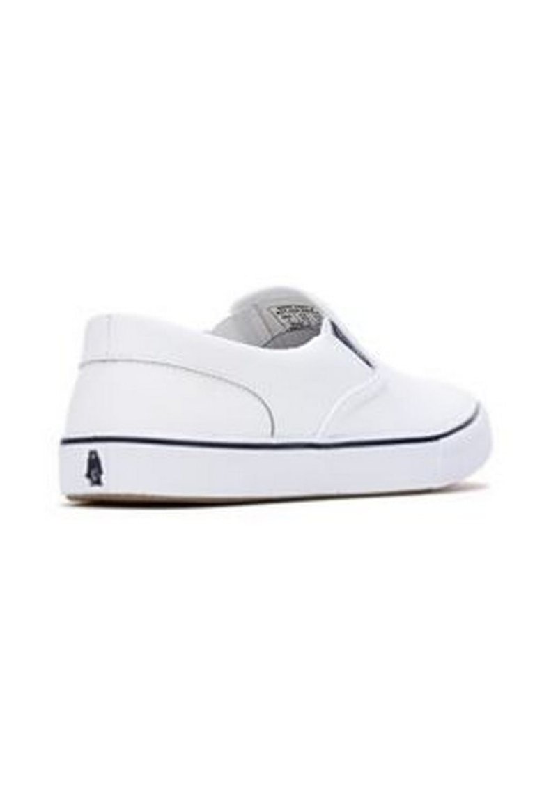 Womens/Ladies Byanca Canvas / Suede Slip On Shoe - White Canvas