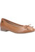 Womens/Ladies Naomi Slip On Leather Ballet Pump - Tan - Tan