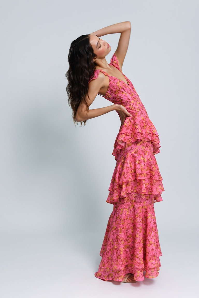 Miah Dress - Hot Pink Floral