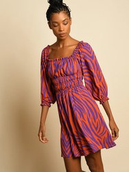 Palmer Dress - Orange/Purple