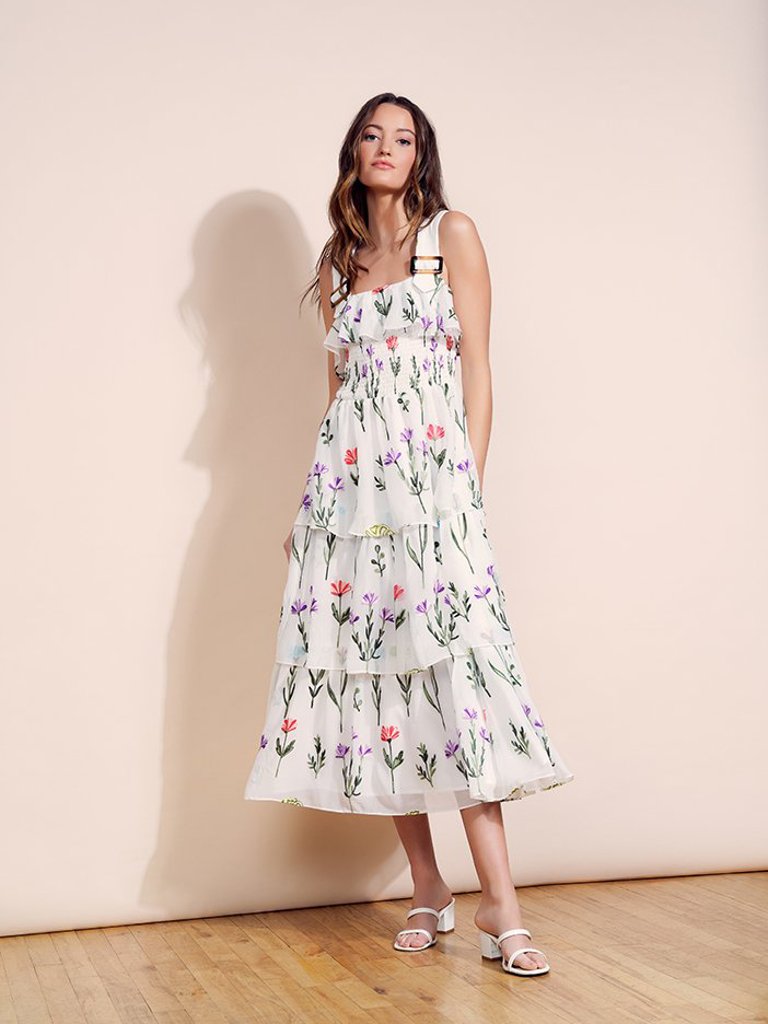 Peony Dress - Ivory Chiffon