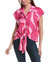 Brickell Top In Pink Sketched Squiggle - Pink Sketched Squiggle