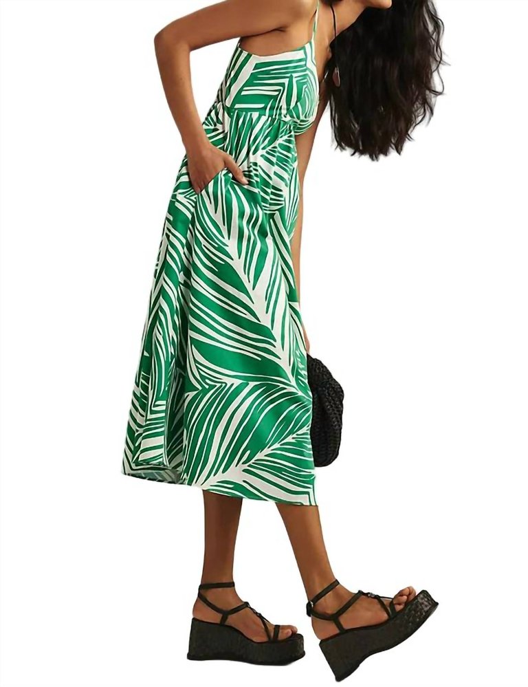 Brixton Sleeveless Midi Dress In Green