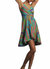 Zina Mini Wrap Dress In Psychedelic Swirl - Psychedelic Swirl