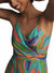 Zina Mini Wrap Dress In Psychedelic Swirl