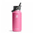 32 Oz Wide Mouth Water Bottle With Flex Straw Cap In Hot Pink - Hot Pink