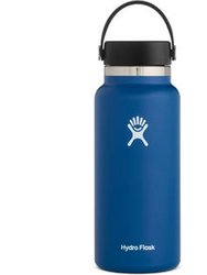 Vacuum Insulated Stainless Steel Water Bottle Wide Mouth With Flex Cap 32 OZ - Navy Blue