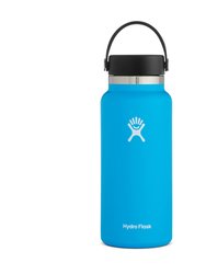Vacuum Insulated Stainless Steel Water Bottle Wide Mouth With Flex Cap 32 OZ - Blue