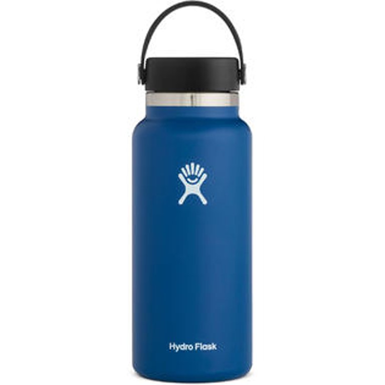 Vacuum Insulated Stainless Steel Water Bottle Wide Mouth With Flex Cap 40OZ - Navy Blue