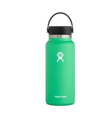 Vacuum Insulated Stainless Steel Water Bottle Wide Mouth With Flex Cap 40OZ - Green