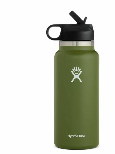 Hydro Flask Vacuum Insulated Stainless Steel Water Bottle WideMouth With Straw Lid 32 OZ product