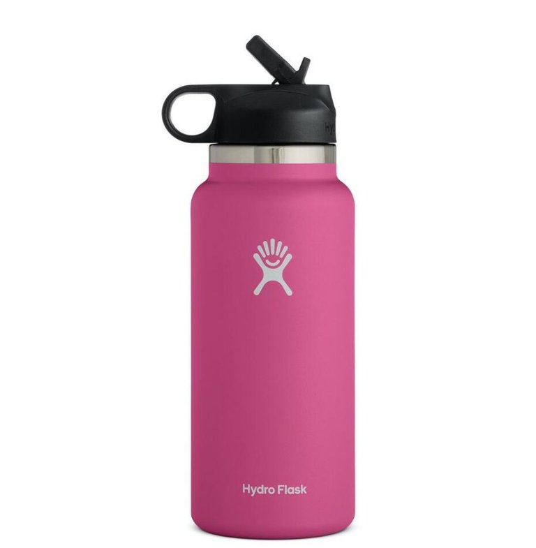 Vacuum Insulated Stainless Steel Water Bottle WideMouth With Straw Lid 32 OZ - Purple