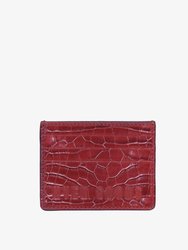 Card Wallet - Red Croco