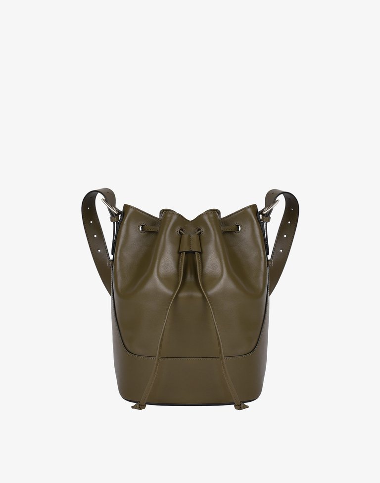 Luxe Cinch Bucket Bag - Olive