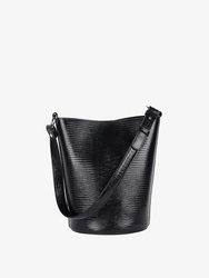Luxe Convertible Bucket Bag - Black Lizard