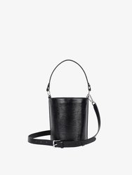 Luxe Mini Bucket Bag - Black Lizard