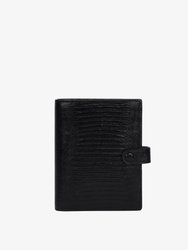 Luxe Traveler's Wallet - Black Lizard