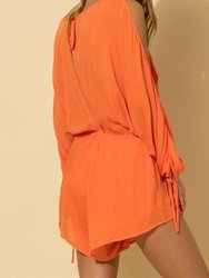 Cold Shoulder V Neck Romper