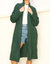 Double Zero Get The Trend Long Sleeve Duster Sweater - Hunter Green