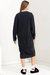 Long Sleeve Midi Sweatshirt Dress In Black