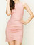 Suede (Faux) Mini Dress - Dusty Pink