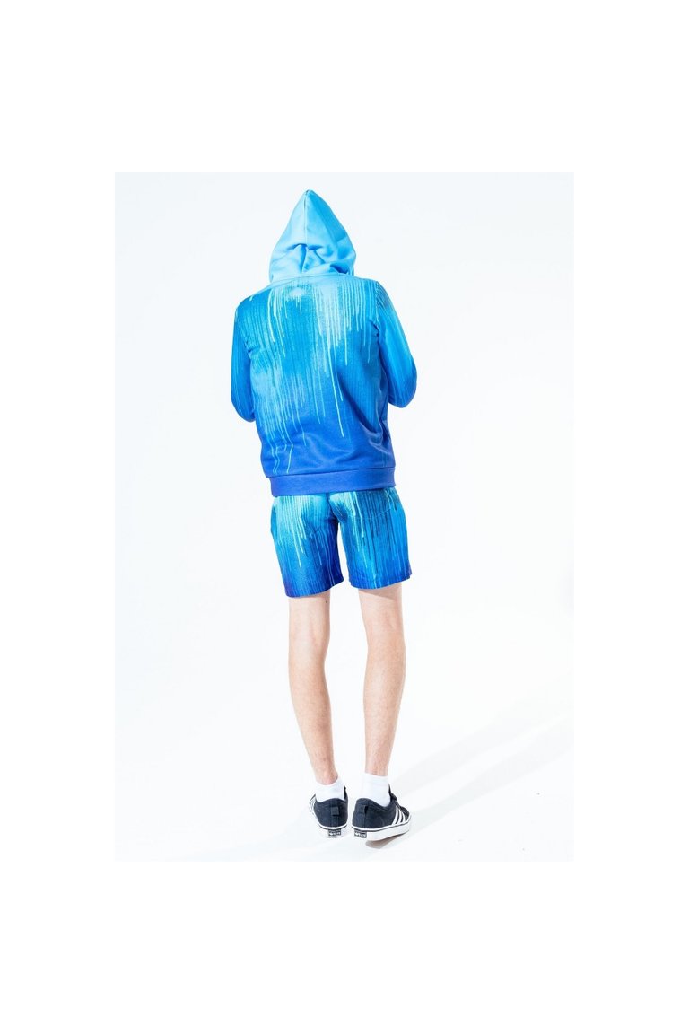 Boys Drips Pullover Hoodie - Blue/White