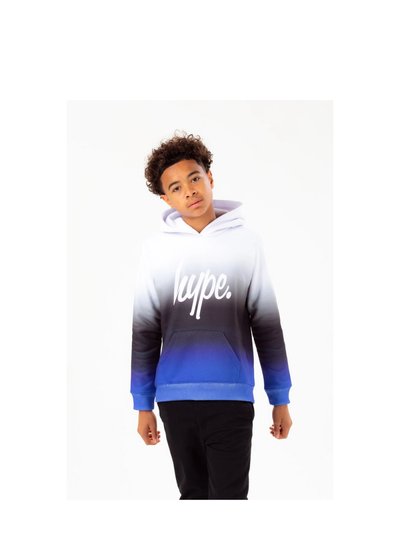 Hype Boys Fade Script Hoodie - White/Black/Blue product