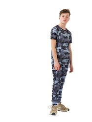 Boys Gloom Camo T-Shirt (Gray/Black)