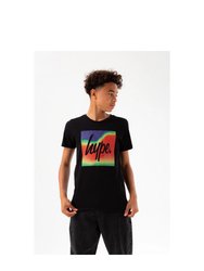 Boys Heatmap Script T-Shirt - Black