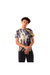 Boys Marble Foil Script T-Shirt - Black/Gold