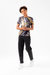 Boys Marble Foil Script T-Shirt - Black/Gold - Black/Gold