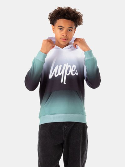 Hype Boys Script Hoodie - White/Black/Khaki product