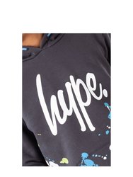 Boys Splat Script Hoodie - Gray