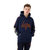 Boys Spring Camo Hoodie - Navy/Orange