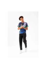 Boys Storm Drips T-Shirt - Navy/Green