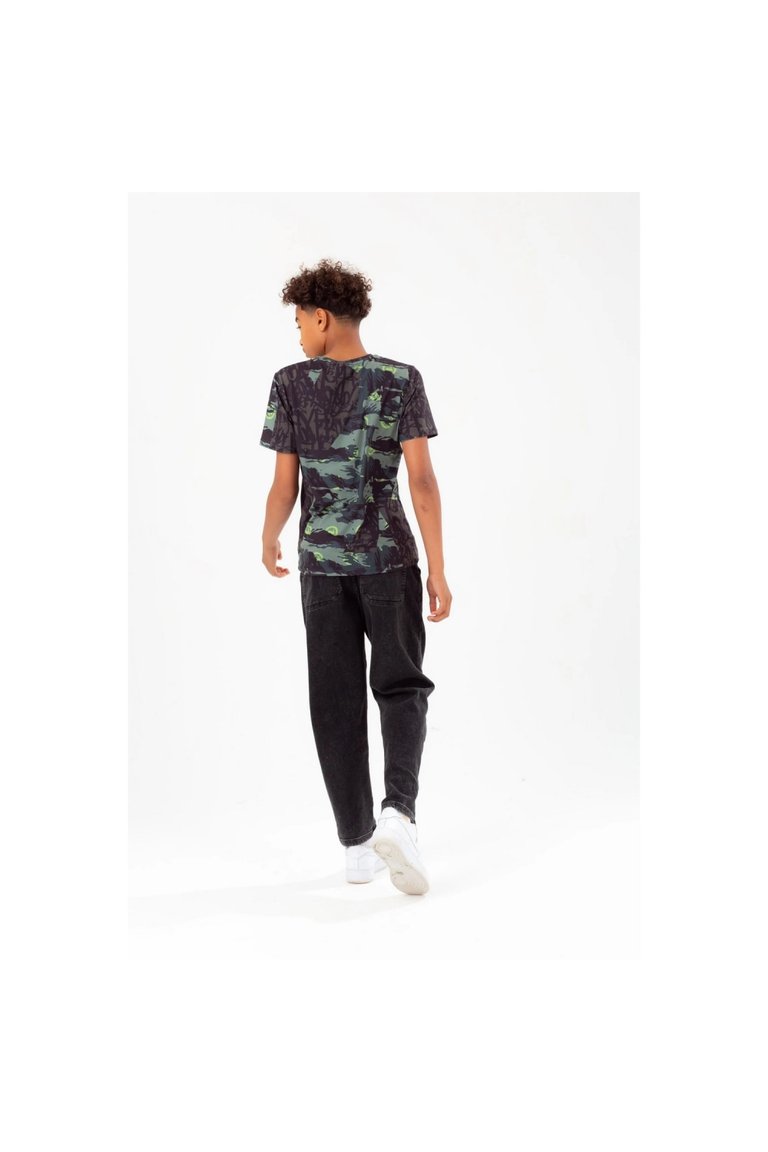 Boys Tyler Camo Script T-Shirt