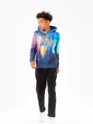 Boys Watercolour Hoodie - Blue