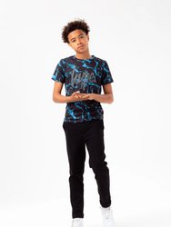 Boys X-Ray Pool Script T-Shirt - Blue/Black