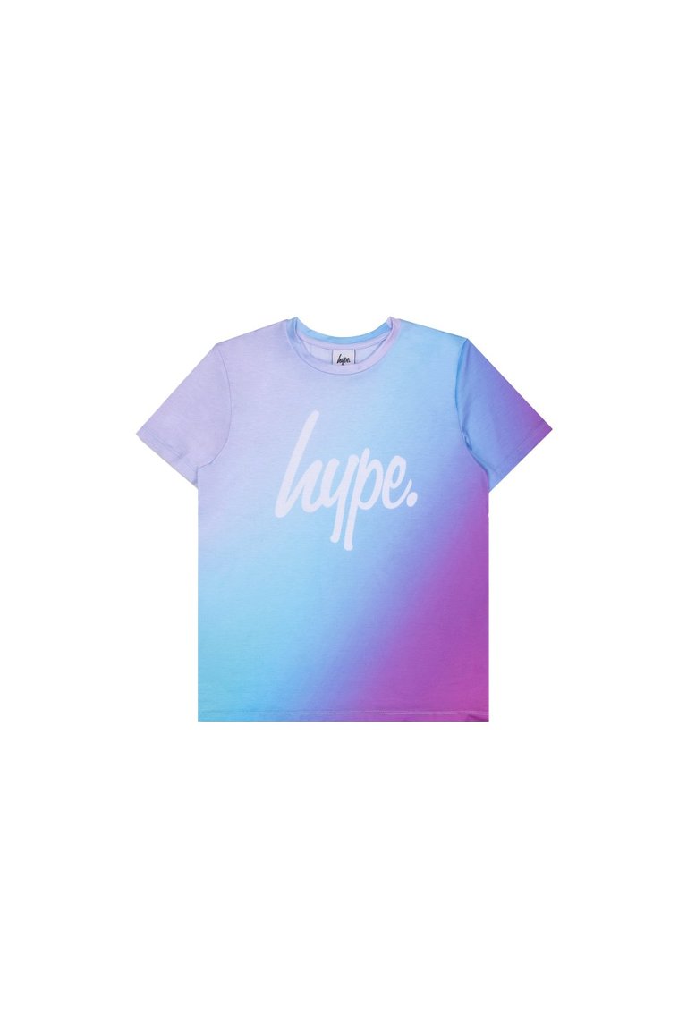 Childrens/Kids Fade T-Shirt - Purple/Blue - Purple/Blue