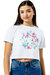 Childrens/Kids Flower Crop T-Shirt - Multicolored