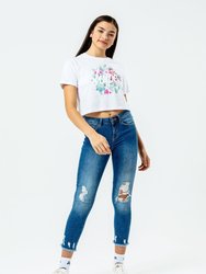 Childrens/Kids Flower Crop T-Shirt