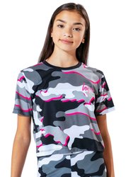 Childrens/Kids Line Camo T-Shirt - Multicolored