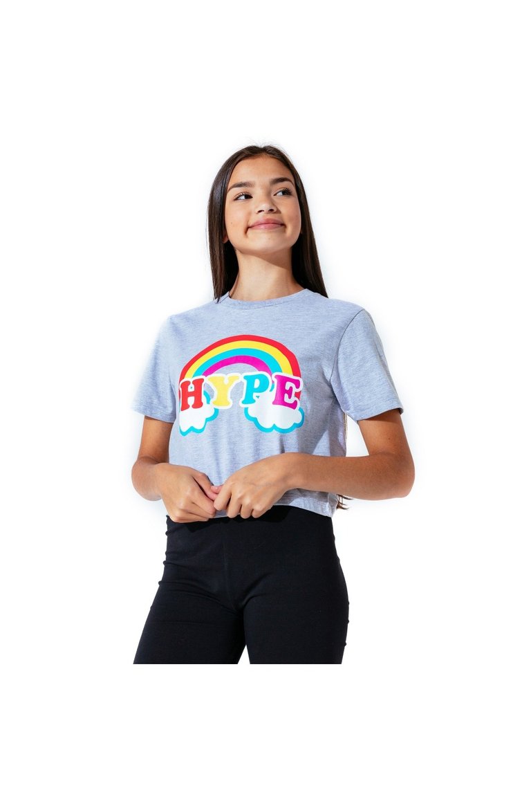 Childrens/Kids Rainbow T-Shirt - Gray - Gray