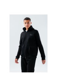 Childrens/Kids Script Tracksuit Set - Black