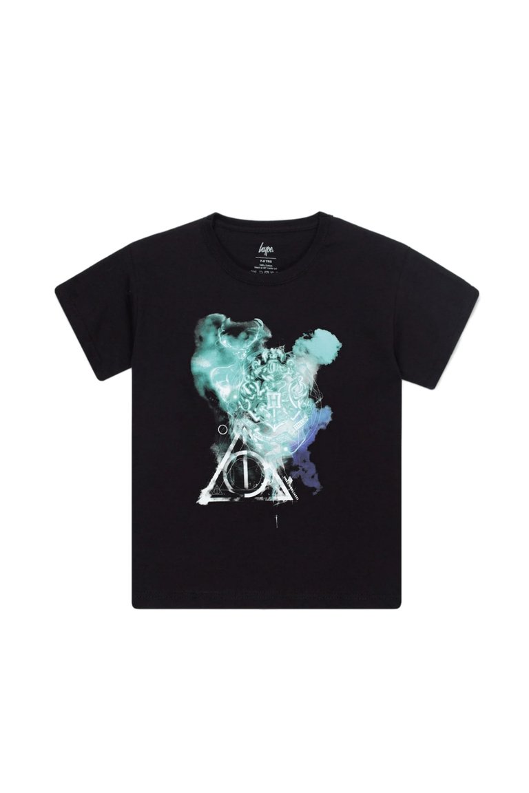 Childrens/Kids Smoke Houses Harry Potter T-Shirt - Black/Blue