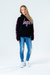 Girls Animal Panel Pullover Hoodie - Black/Pink