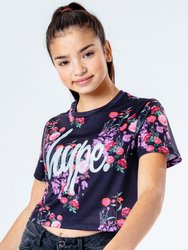 Girls Ditsy Floral Crop Top 