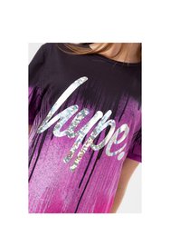 Girls Drip Foil Script T-Shirt