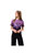 Girls Fade Glitter Script Crop T-Shirt - Purple